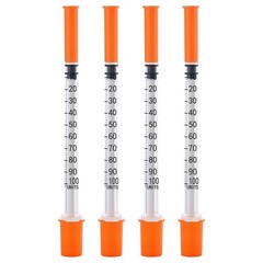 30G 1cc 1/2″ Syringe – Individual Package-100 Pack 1/2″, orange