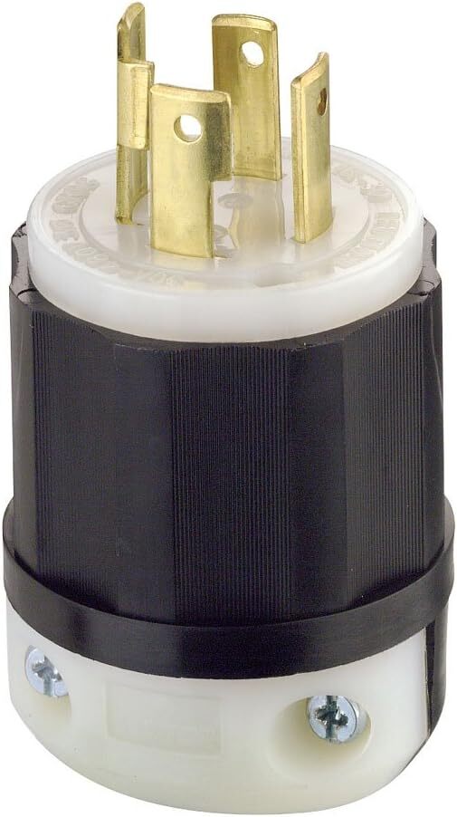 Leviton 30A 480V 3-Phase NEMA L16-30P Locking Plug, Industrial Grade