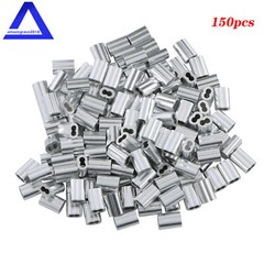 1/16 Wire Rope,304 Stainless Steel,328FT with 150Pcs Crimping Sleeves,7×7 368lbs
