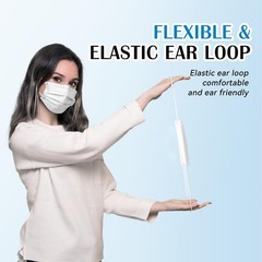 Disposable Face Mask Adults White – 100 Pack 1 Count(Pack of 100）,