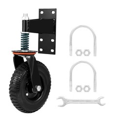 8″ Gate Wheels Heavy Duty Spring-Loaded Gate Caster For Metal Tube Gate & Wooden