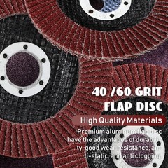 80 Pack Flap Discs 4 1/2 Inch for Angle Grinder 4.5 x 7/8 Inch…