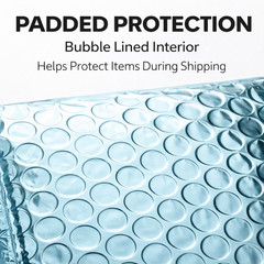 Metallic Ice Blue Bubble Mailers Self Seal Padded Shipping Envelopes