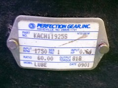 1 NEW PERFECTION GEAR KACH11925S SPEED REDUCER 60.00 RATIO NNB ***MAKE OFFER***