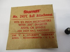 STARRETT # 247 C Micrometer .200″ Ball Tip Attachment Fits .200″ Anvil Spindle