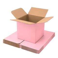 Pink Shipping Boxes Small 6x6x6 Inches, 30 Pack Corrugated Cardboard Boxes fo…