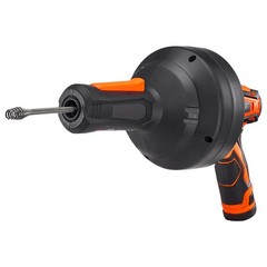 VEVOR 12V Electric Drain Auger 25FT Plumbing Snake Auto Feed for 3/4″-2″ Pipes