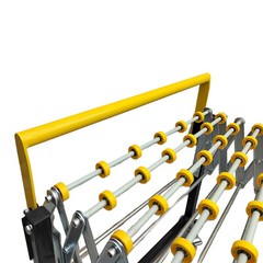 31.5in – 118in Non-power Flexible Expandable Roller Conveyor ABS Skate Wheels
