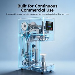 Commercial soda and coffee can sealing machines, automatic can sealing machines