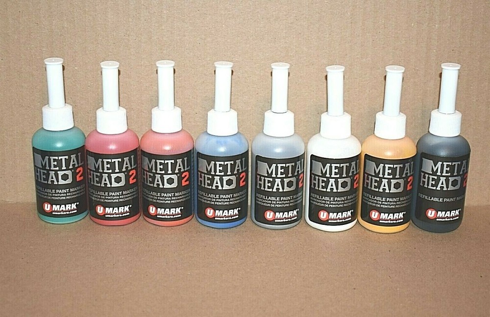 Metal Head Paint Marker Red White Blue Green Yellow Orange Silver Black U Pick