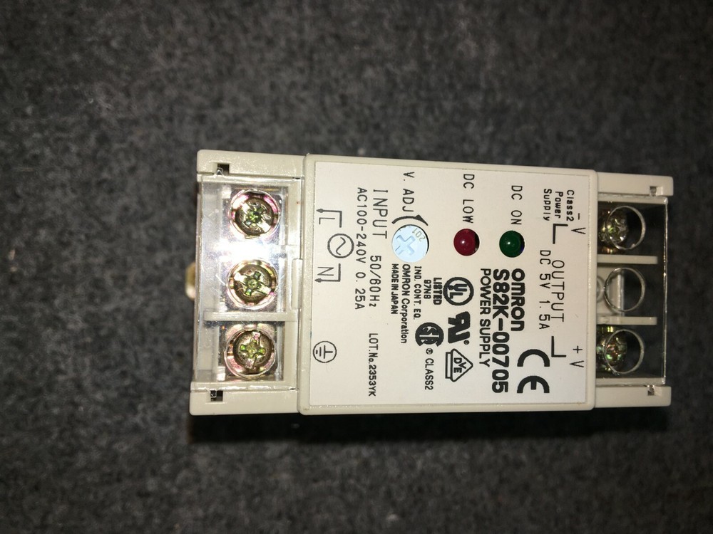 Power Supply Omron S82K-00705 100-240VAC 5VDC 1.5A