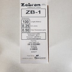 Phenomenex Zebron 7MG-G001-17 Capillary GC Column 100 Meters Length 0.25 mm I.D.