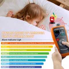 Ammonia Gas Detector Meter Portable Handheld Smart Sensor NH3 Detector 0~100PPM