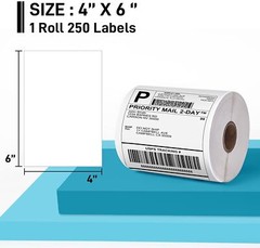 4×6 Thermal Shipping Labels Paper 500/1000X for Zebra & Rollo & Phomemo Printers