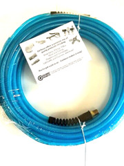 Coilhose Pneumatics PFE40504T FLEXEEL 1/4 x 50′ Hose 1/4″ MPT Fittings Blue