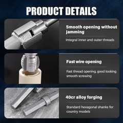 Integrated Internal & External Pipe Threading-Tool PVC Pipe Threader Cutting Kit
