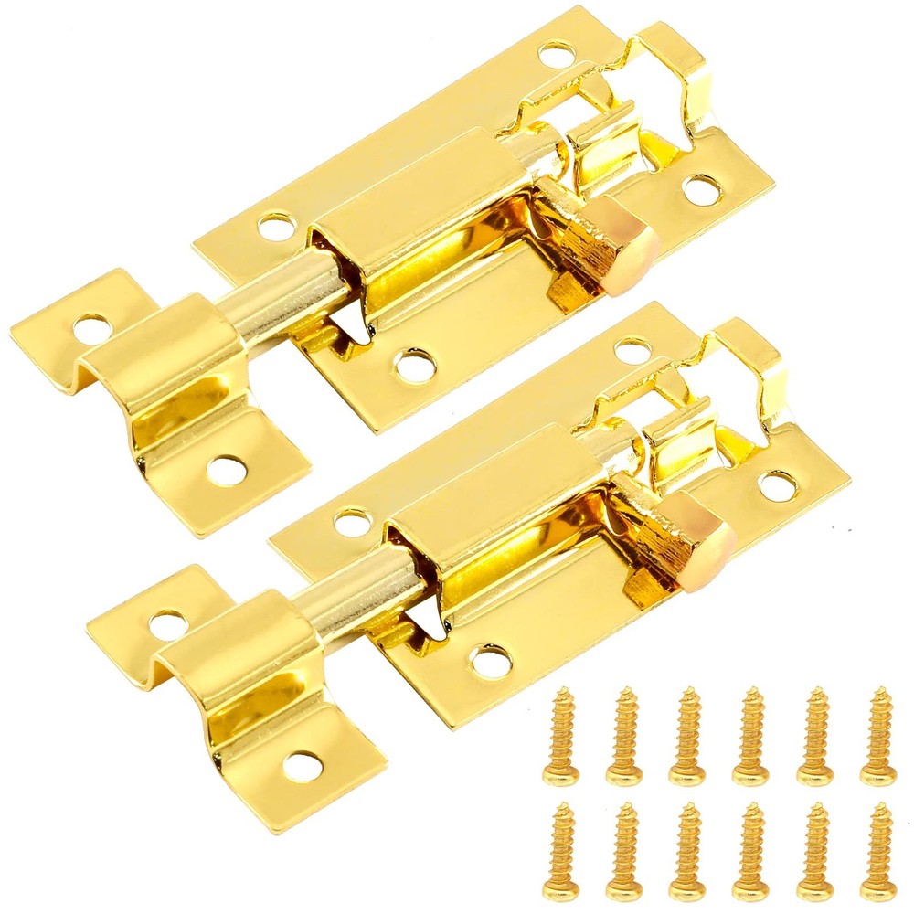 Zorfeter 2 Inch Barrel Bolt Latch, Stainless Steel Slide Door Latch Lock with…