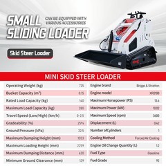 Upgrade Mini Skid Steer Loader 13.5HP Tracked Loader B&S Engine Pick Up USA 2026