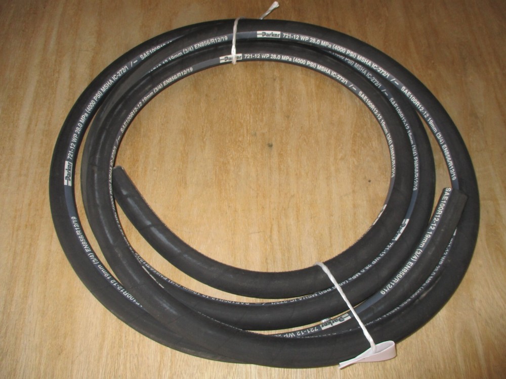 Parker 721-12 Hydraulic Hose 3/4″ x 50′ | 4-Wire | SAE 100R12 | 4000 PSI | OEM