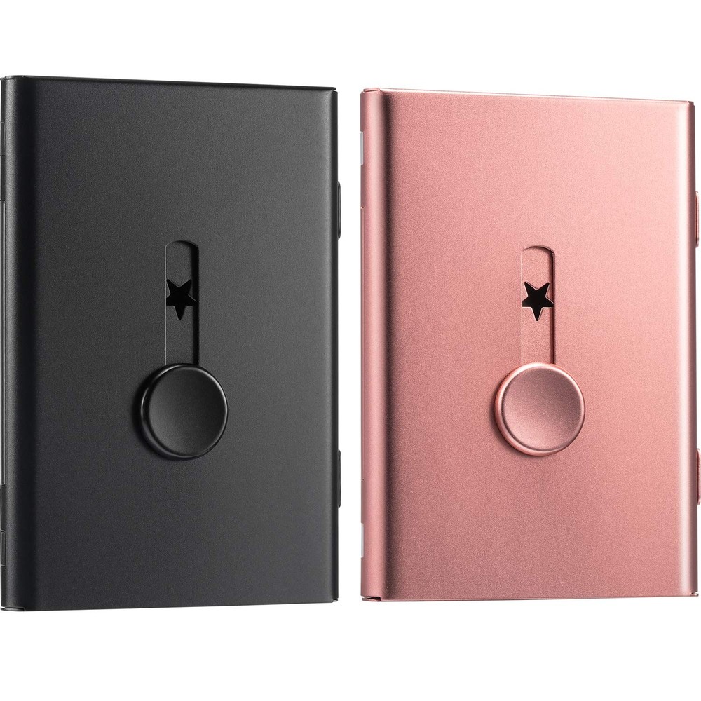 Tatuo 2 Pcs Black/rose Gold 2 Pack Thumb Drive Business Card Black/Rose gold