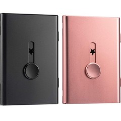 Tatuo 2 Pcs Black/rose Gold 2 Pack Thumb Drive Business Card Black/Rose gold