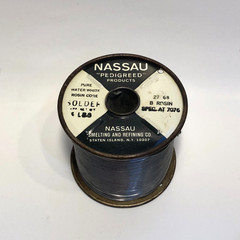 4lb 10oz Spool Nassau Western Electric Solder AT 7076 Pure Rosin Water White