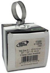 10-Pack Ideal-Tridon 5720051 3/4″ to 1-3/4″ Band – Stainless Steel Hose Clamp