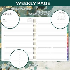Planner 2026-2027 – Academic 9 X 11 inches, Green Art Leaves