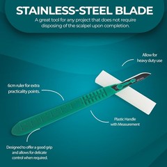 Box of 10-50 Disposable Scalpels, Sterile, for Dermaplaning, Podiatry, & Crafts