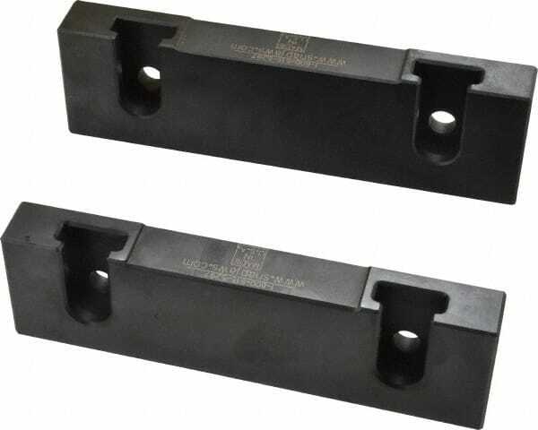 1 Pair Snap Jaws 6SHJ-600 Hard Steel Vise Jaws for 6″ Vise, Flat/No Step