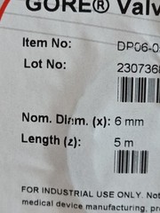 Gore DP06-05 6MM X 5M VALVE STEM PACKING