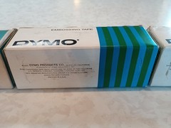 1956 DYMO EMBOSSING TAPE Qty 27 Red Green Gold Yellow Blue Orange Brown Black