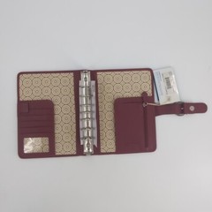Franklin Covey CO AVA Binder 9.2”x7” Full Grain Leather for Planner Plum Purple