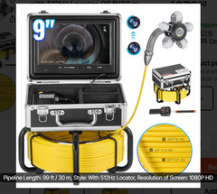 VEVOR Sewer Camera with 512Hz Locator, 98 ft/30 m (Open Box)
