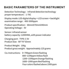 CO2 Meter Air Quality Monitor 400-5000 PPM Sensor Carbon Dioxide Detector US