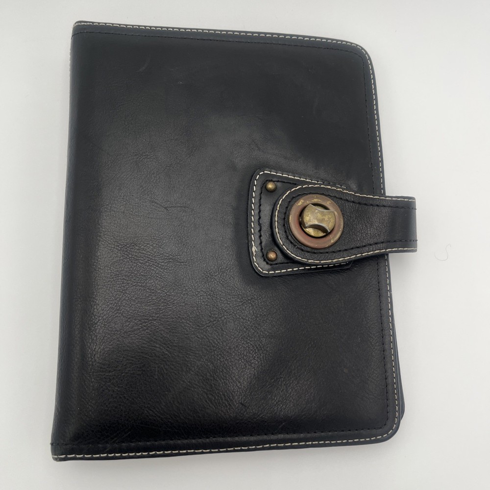 Franklin Covey Brown Full-Grain Leather Planner Organizer 34997 .118