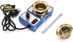 Solder Pot, 150W 110V, 50Mm Soldering Bath Titanium Plate, Capacity 500G
