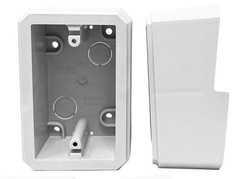 Weatherproof 1-Gang Electrical Box for 1/2 Inch Lap Siding – Paintable White