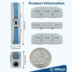 Lever Wire Connectors 20pcs Kit Awg 28-12 Quick Splice Compact Terminals
