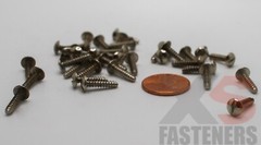 #4-24 x 1/2″ Truss Head, Slotted Sheet Metal Screw, Type B, Steel Nickel (2000)
