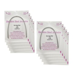 Dental Orthodontic Arch Wires Stainless Steel Round Ovoid Form Upper Lower 012