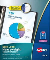 Avery Diamond Clear Heavyweight Sheet Protectors, Easy Load, 50 Document Protec