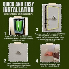 Buddy Tools Mark N Guard Drywall Outlet Marker Electrical Box Locating 5-PC NEW!