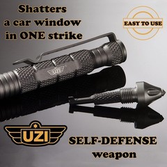 UZI Tactical Pen with CuffKey in The Cap, 1 Count (Pack of 1), Glass