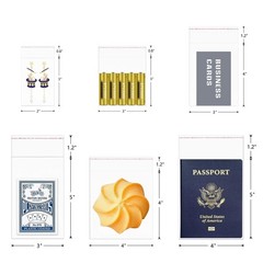 18X24 Clear Cellophane Bags 100Pcs Large Self Sealing Cello Bags Self Adhesive P