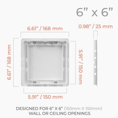 6×6 Inch White Access Panel Drywall ABS Plastic Square Wall Ceiling Door