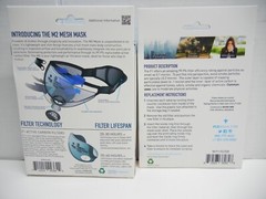 RZ MASK M2 Mesh Air Filtration Mask Size med – Black Plus 3 F1 Filters BUNDLE