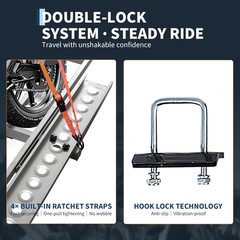 600lbs Motorcycle Hitch Carrier Rack Aluminum Steel Anti Wobble Ramp