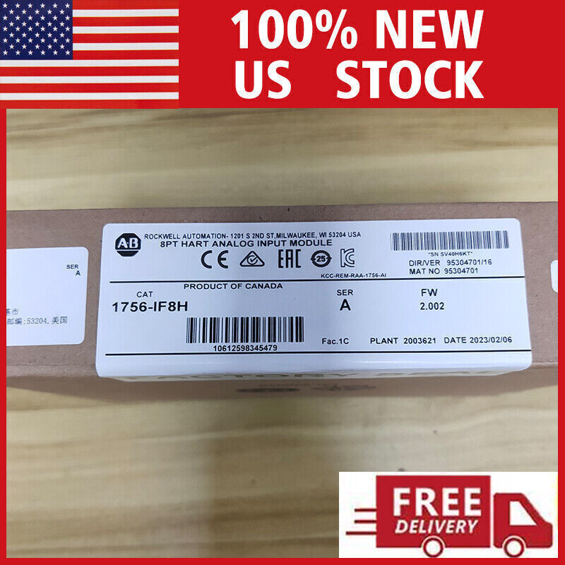 1PC NEW Allen Bradley 1756-IF8H ControlLogix HART Analog Input Module 1756IF8H