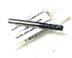 1/4″ 4FL Corner Radius End Mill .06R Solid Carbide AlTiCrN Carbide Plus CP-42343
